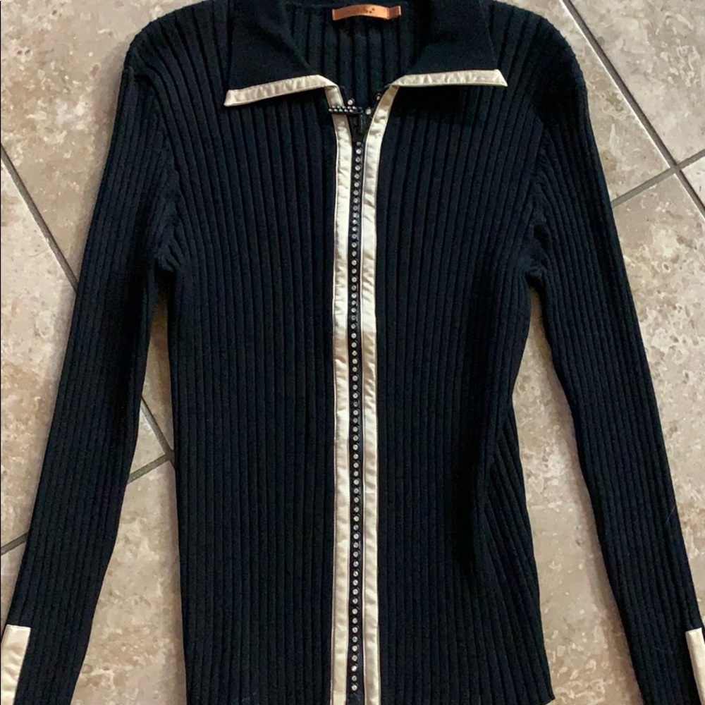 Long Sleeve, Fitted Sweater with Bling